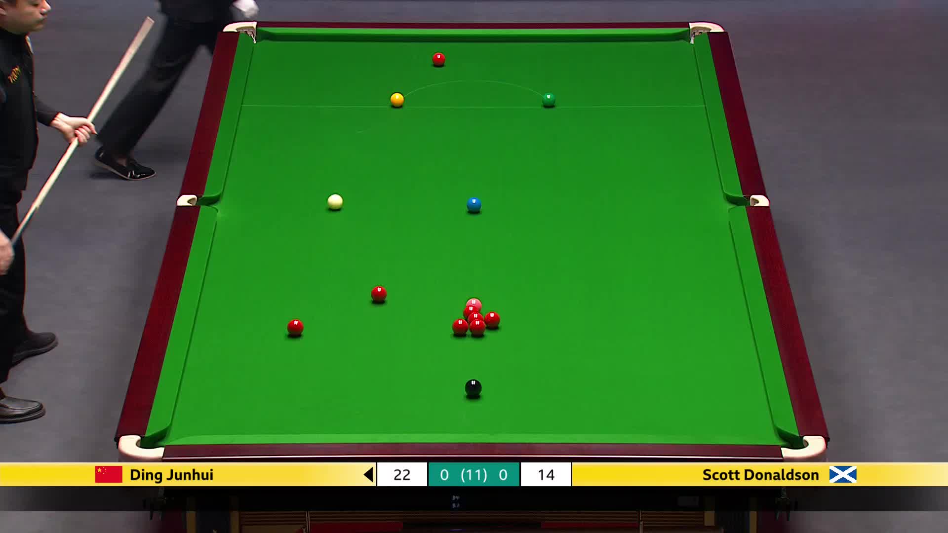 丁俊晖 vs 斯科特·唐纳森 2025斯诺克英国锦标赛正赛 第一局