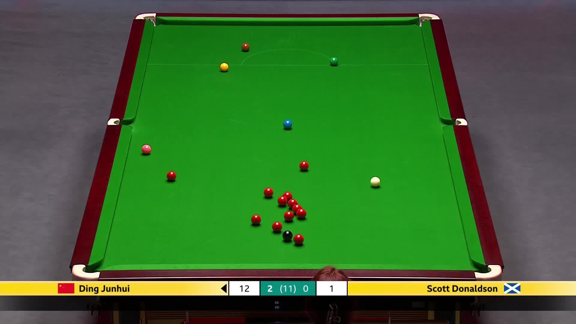 丁俊晖 vs 斯科特·唐纳森 2025斯诺克英国锦标赛正赛 第三局