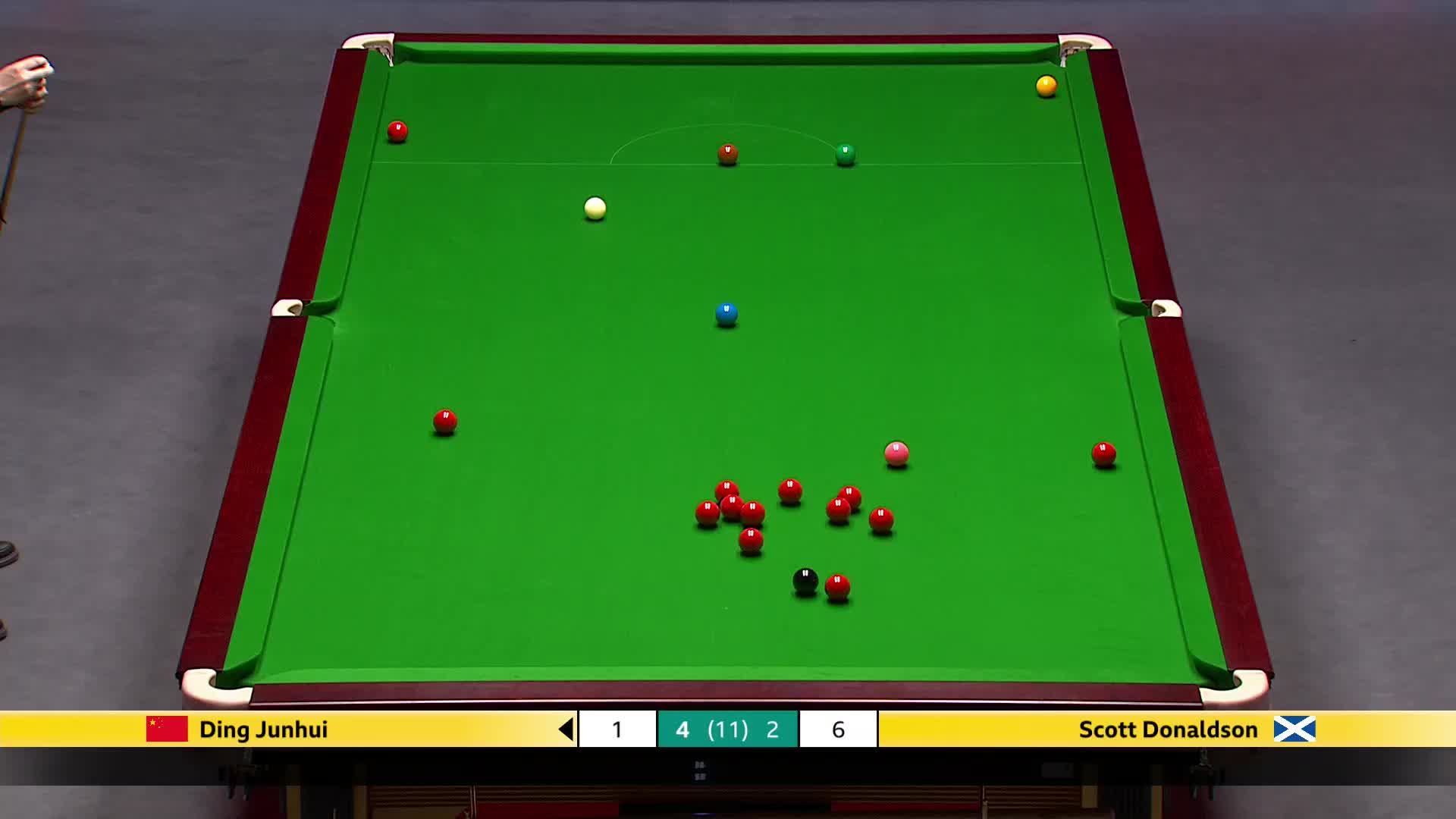 丁俊晖 vs 斯科特·唐纳森 2025斯诺克英国锦标赛正赛 第七局