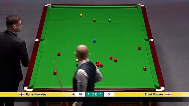 巴里·霍金斯 vs 埃利奥特·斯莱塞 2025斯诺克英国锦标赛正赛 第六局