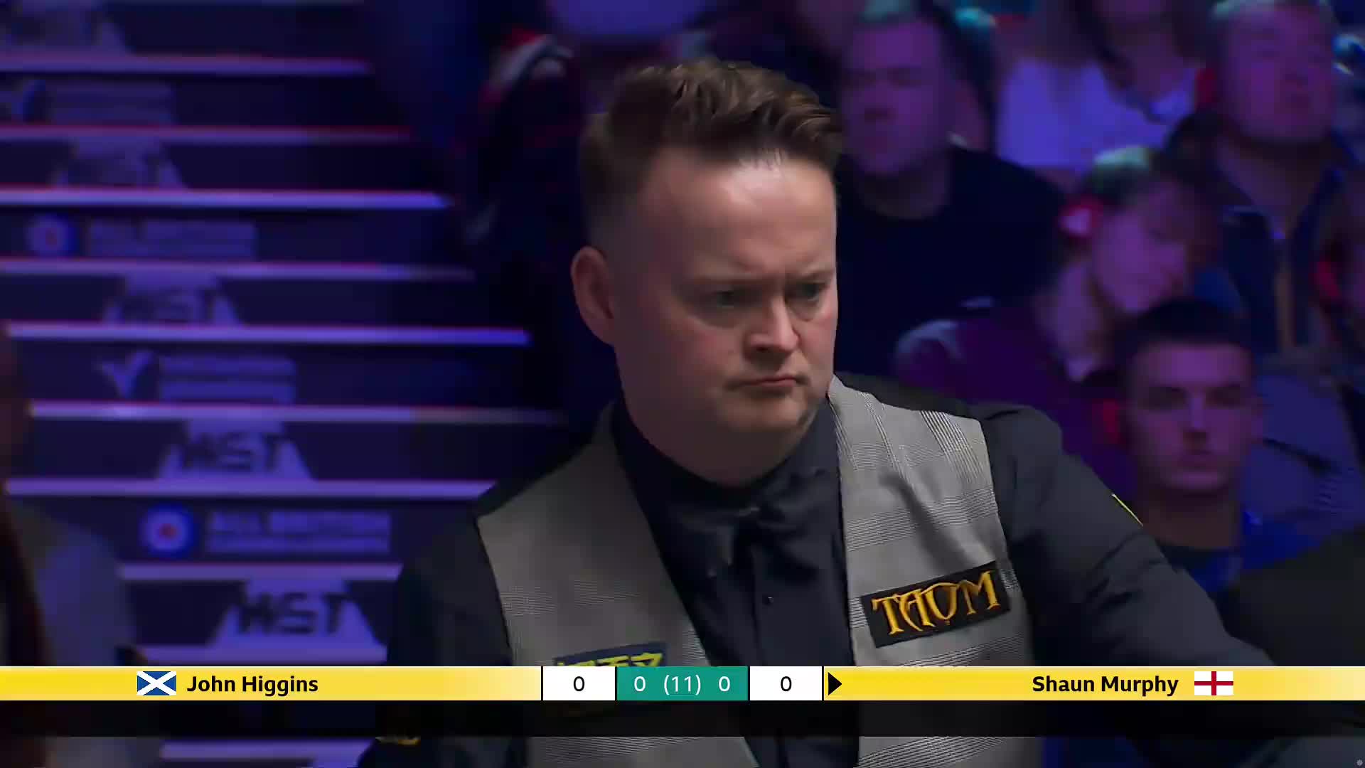 约翰·希金斯 vs 肖恩·墨菲 2025斯诺克英国锦标赛正赛 第一局