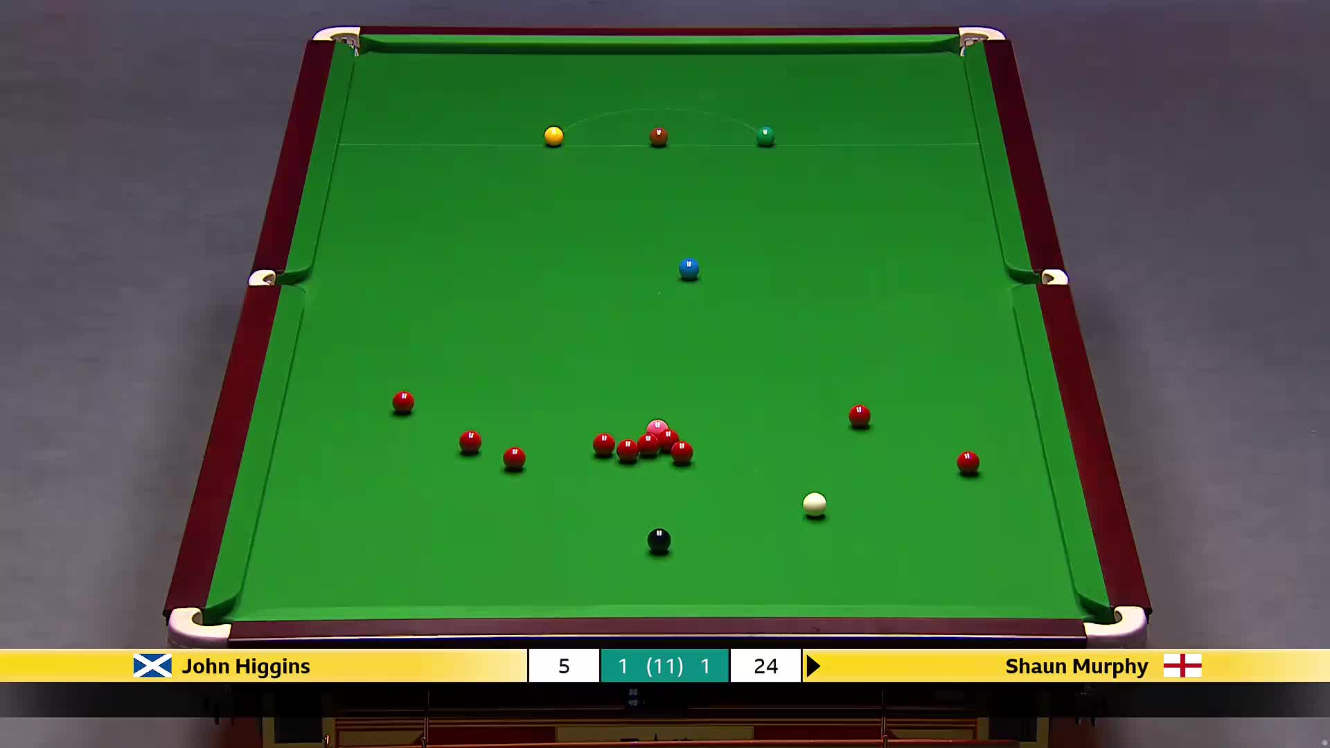 约翰·希金斯 vs 肖恩·墨菲 2025斯诺克英国锦标赛正赛 第三局