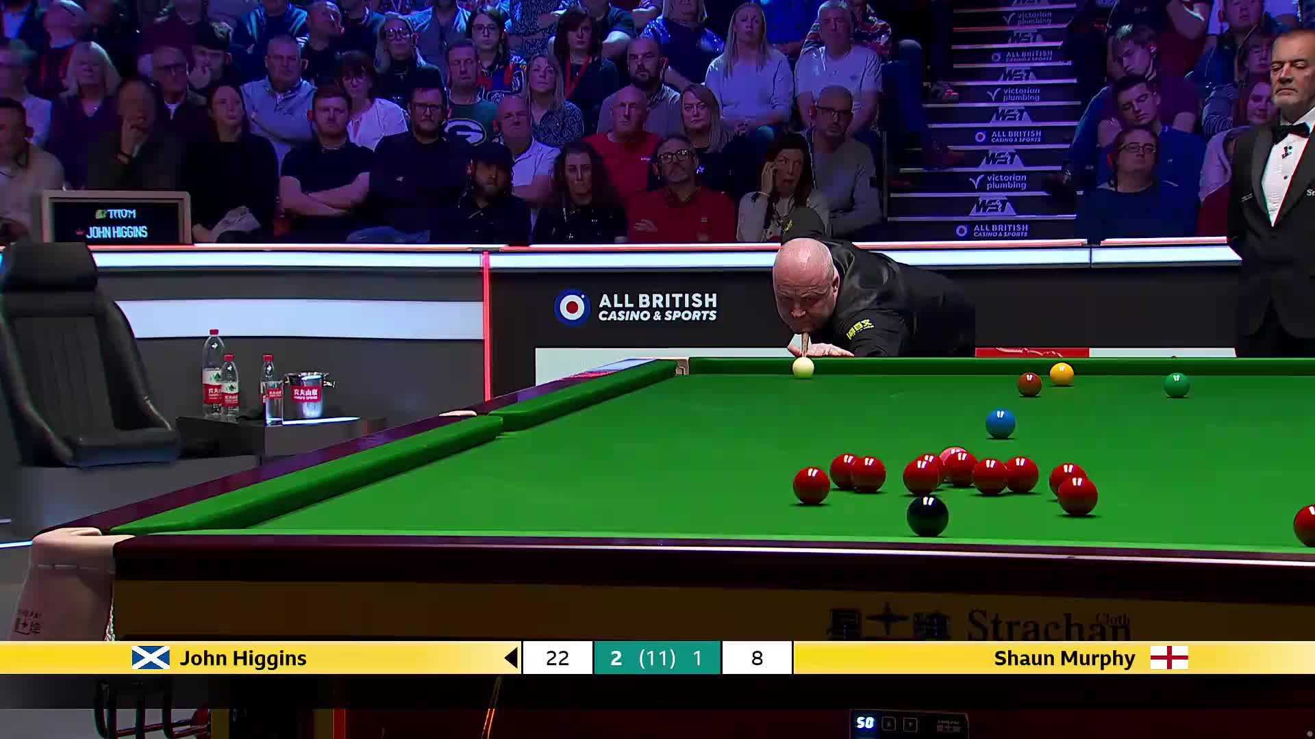 约翰·希金斯 vs 肖恩·墨菲 2025斯诺克英国锦标赛正赛 第四局