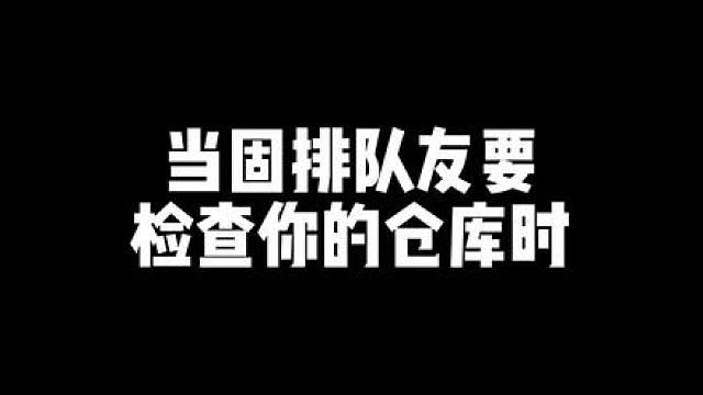 当固排队友要检查你的仓库时