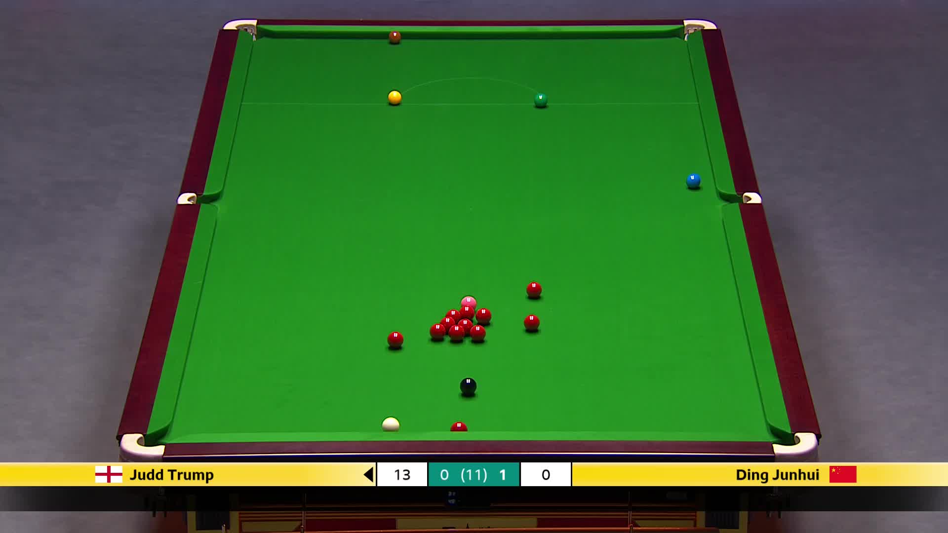 贾德·特鲁姆普VS丁俊晖 2025斯诺克英国锦标赛正赛 第二局