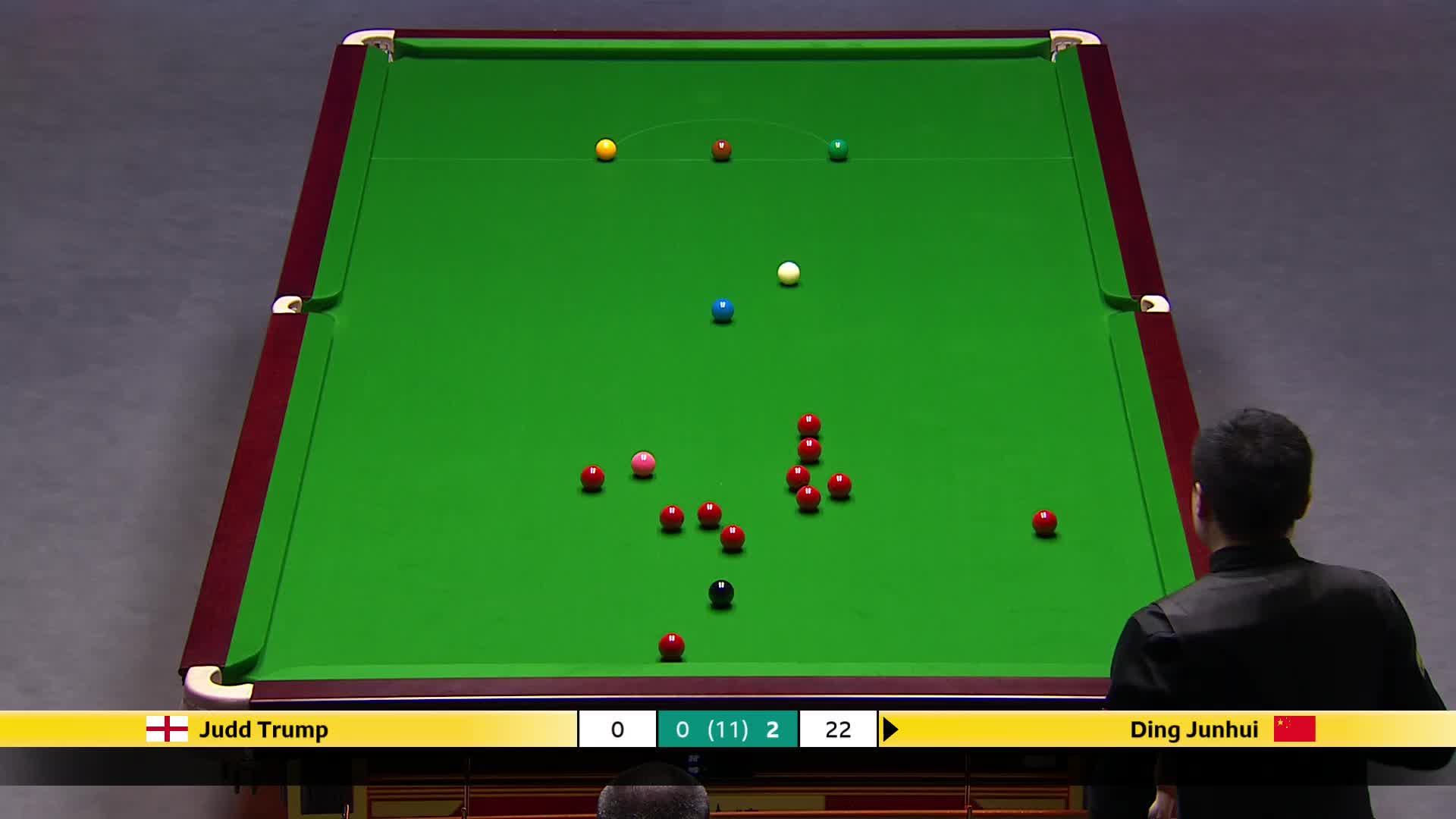 贾德·特鲁姆普VS丁俊晖 2025斯诺克英国锦标赛正赛 第三局
