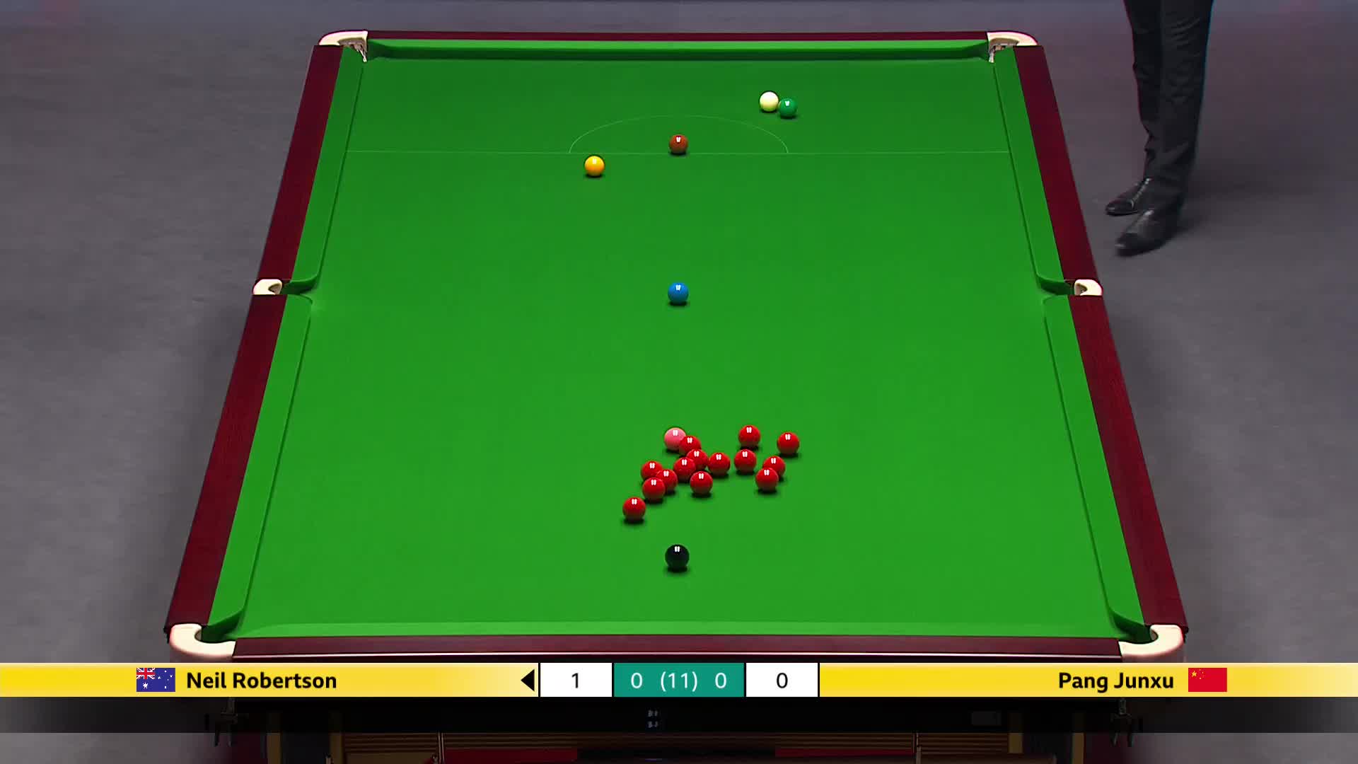 庞俊旭VS尼尔·罗伯逊 2025斯诺克英国锦标赛正赛 第一局