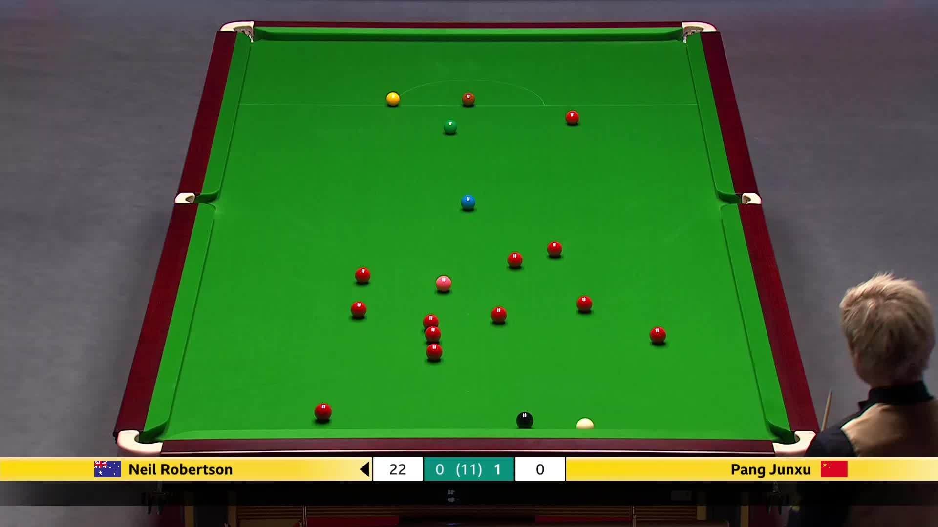 庞俊旭VS尼尔·罗伯逊 2025斯诺克英国锦标赛正赛 第二局