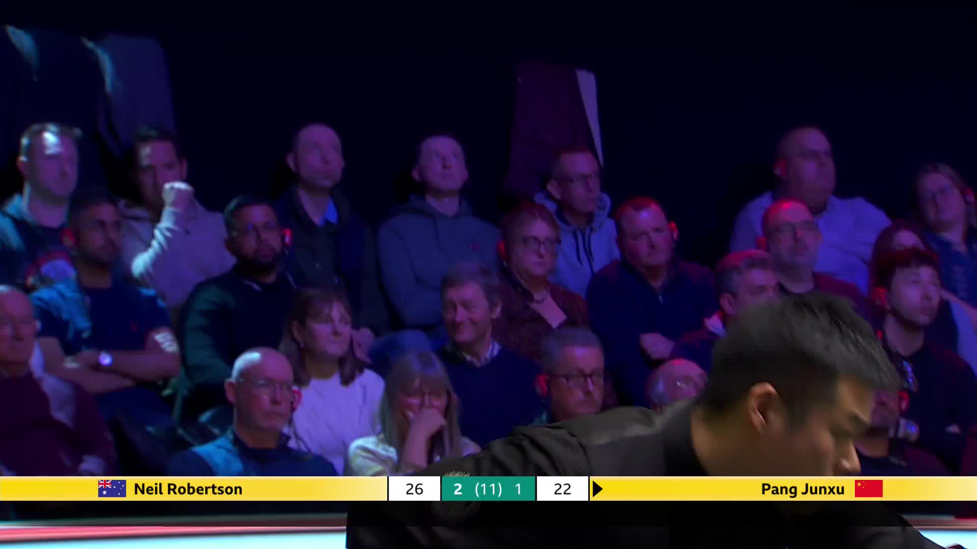庞俊旭VS尼尔·罗伯逊 2025斯诺克英国锦标赛正赛 第四局