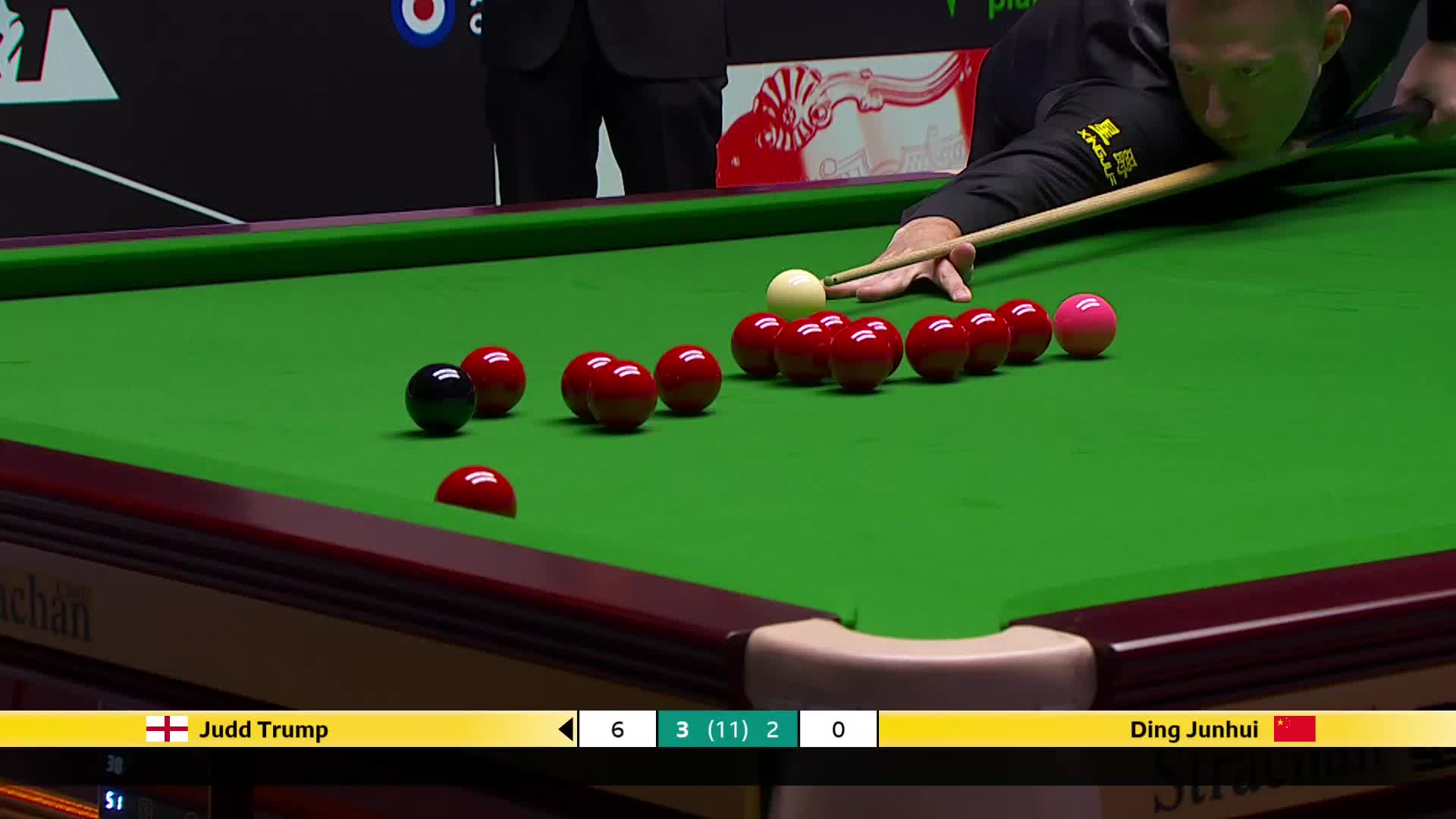 贾德·特鲁姆普VS丁俊晖 2025斯诺克英国锦标赛正赛 第六局
