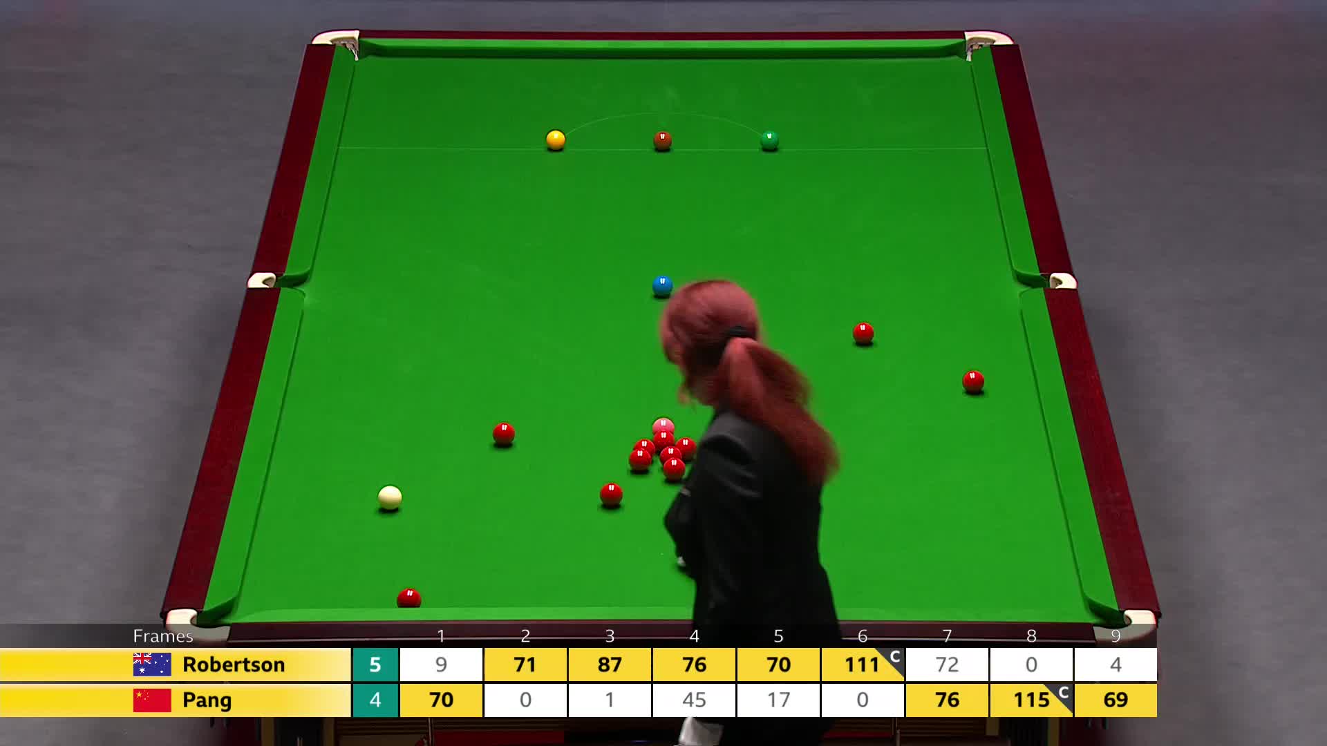 庞俊旭VS尼尔·罗伯逊 2025斯诺克英国锦标赛正赛 第十局