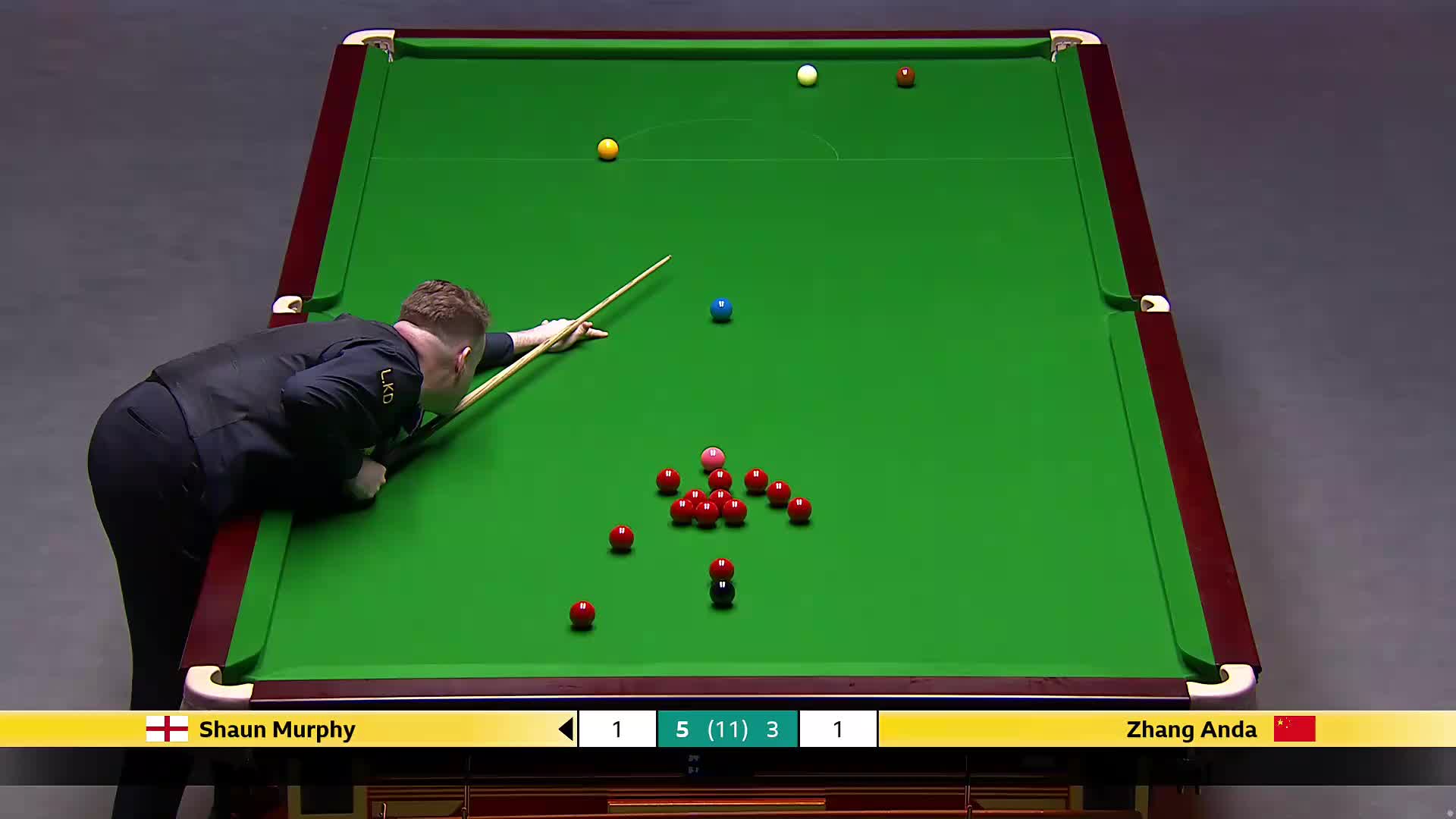 肖恩·墨菲VS张安达 2025斯诺克英国锦标赛正赛 第九局