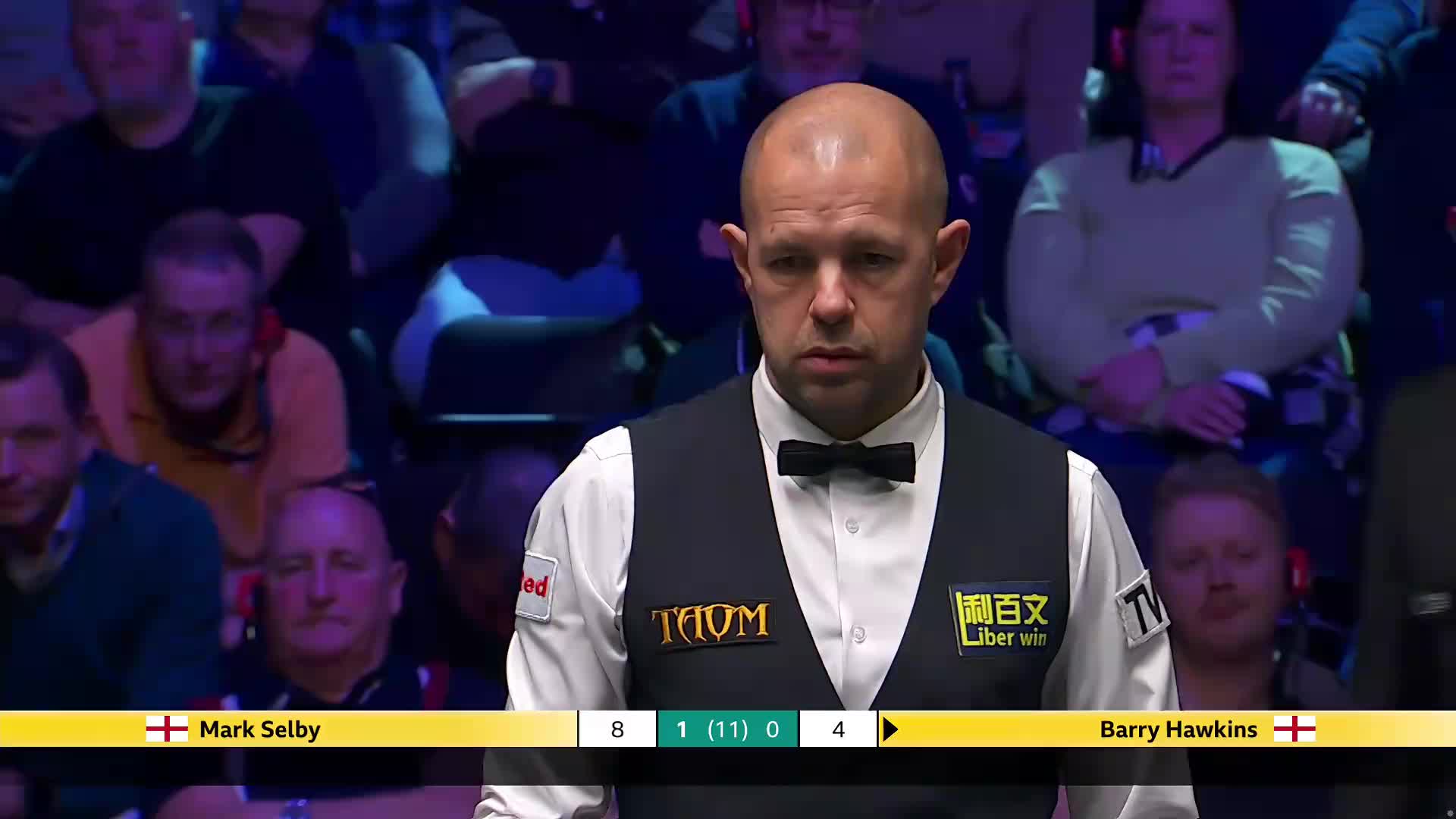 巴里·霍金斯VS马克·塞尔比 2025斯诺克英国锦标赛正赛 第二局