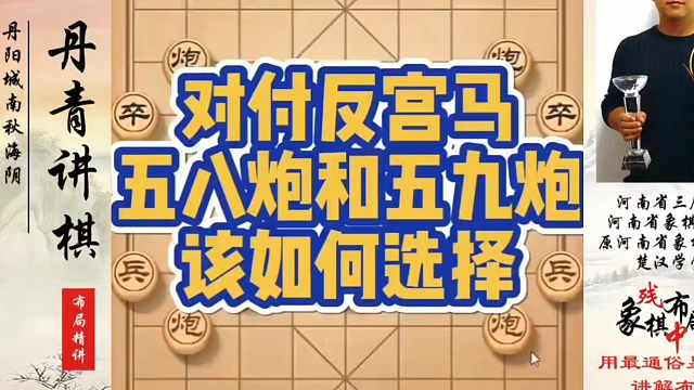 对付反宫马五八炮和五九炮该如何选择？如何快速提升象棋水平？如何学习象棋布局、中局、残局？真心教棋，少