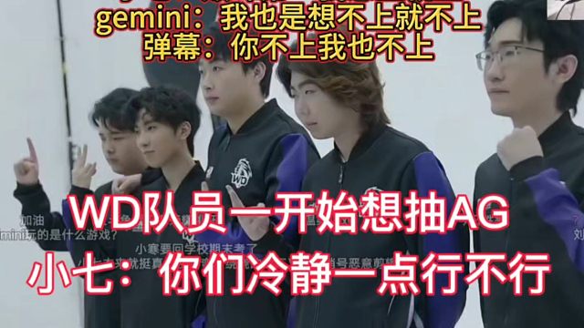 WD队员想抽AG，小七劝队员冷静一点