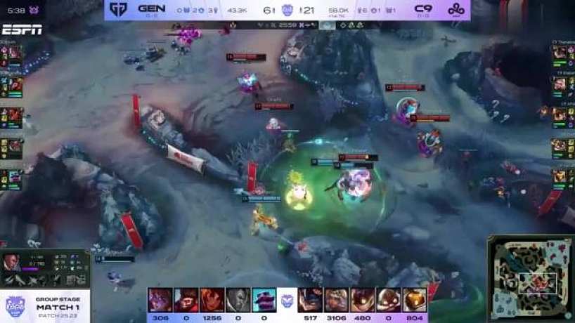 KeSPA杯C9和越南分別拿下GEN，GEN先輸C9再輸越南，Chovy和Ruler不在 上中野輔都不會(huì)玩了 ???