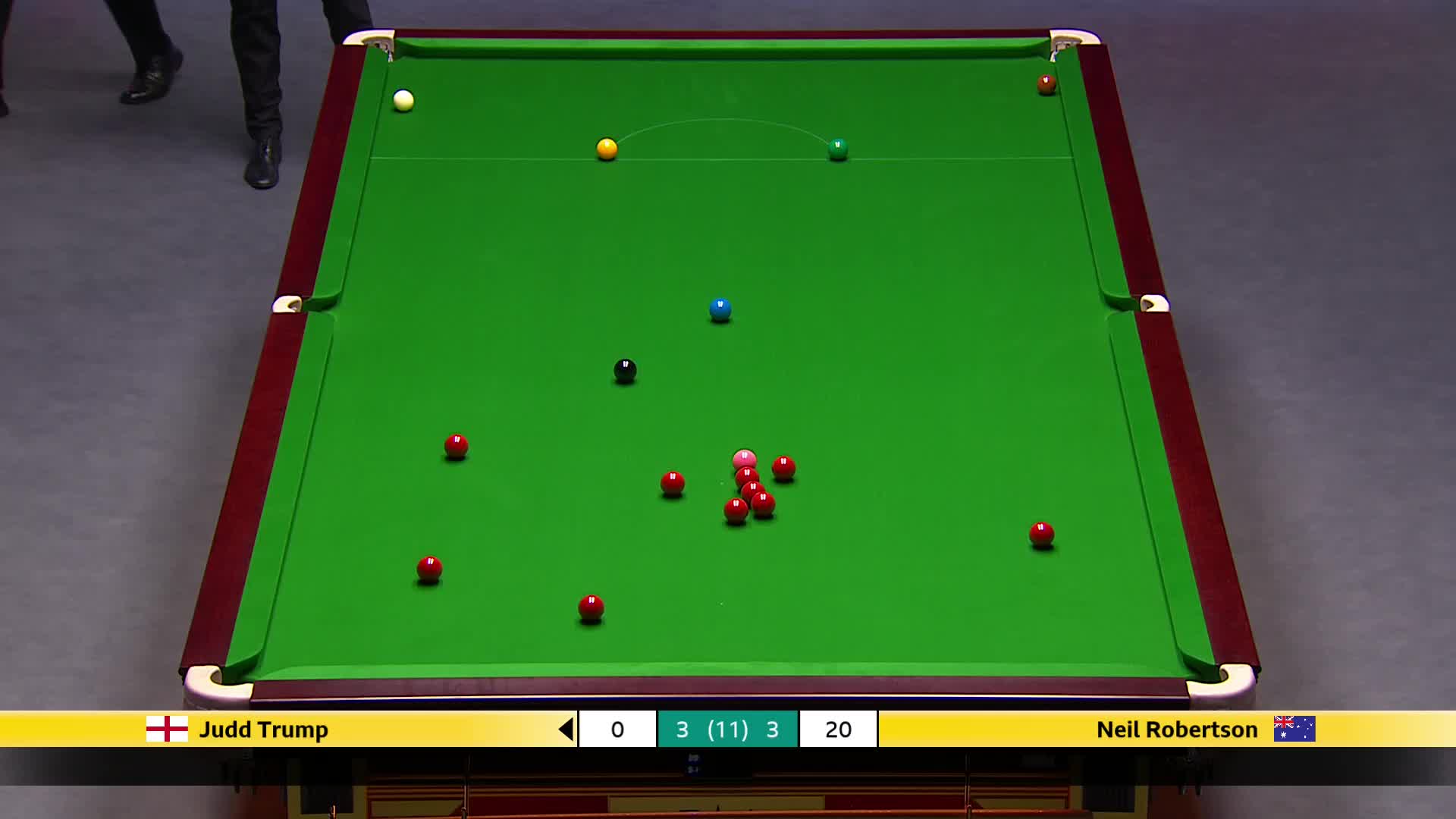 贾德·特鲁姆普VS尼尔·罗伯逊 2025斯诺克英国锦标赛正赛 第七局