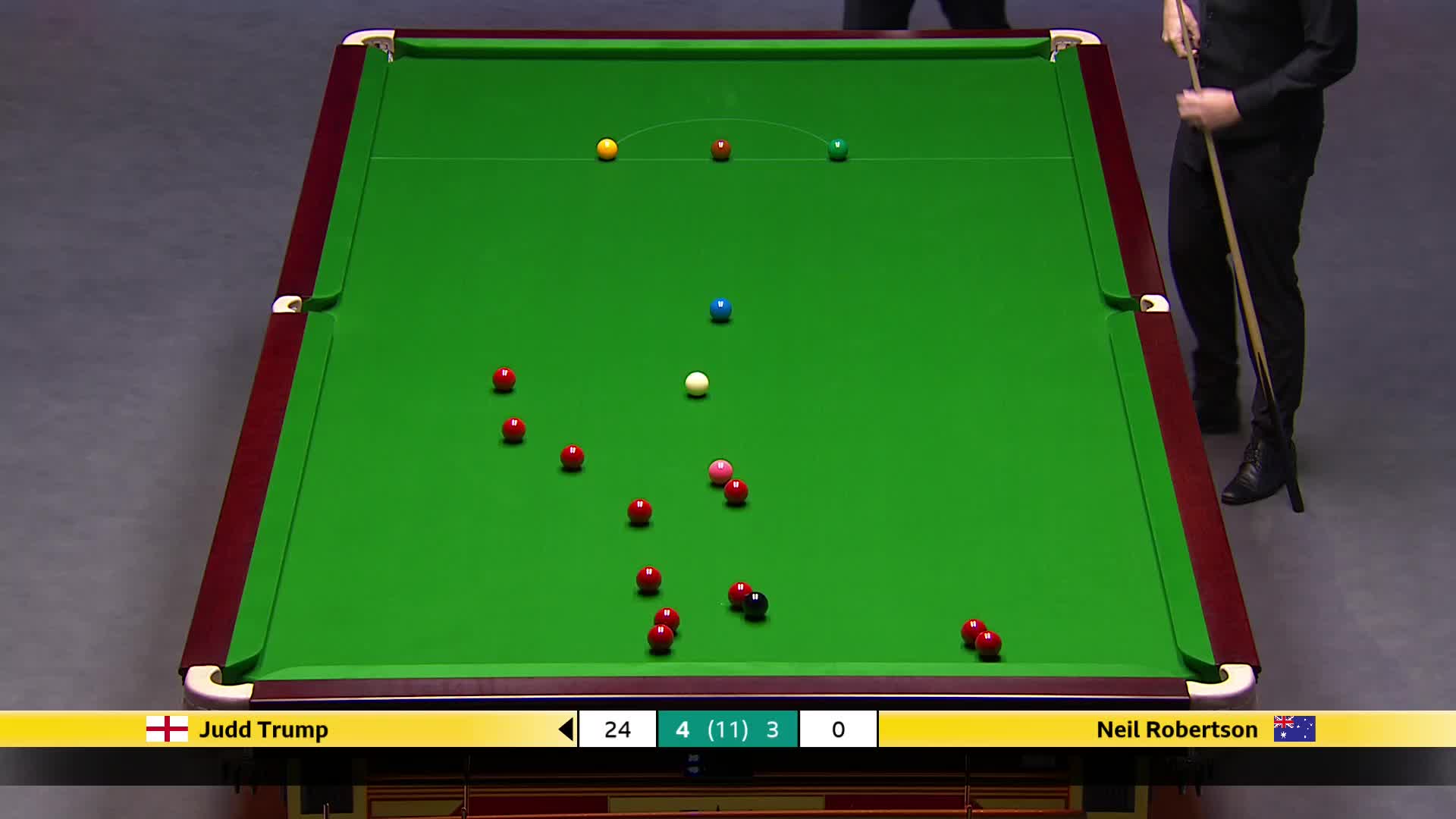 贾德·特鲁姆普VS尼尔·罗伯逊 2025斯诺克英国锦标赛正赛 第八局