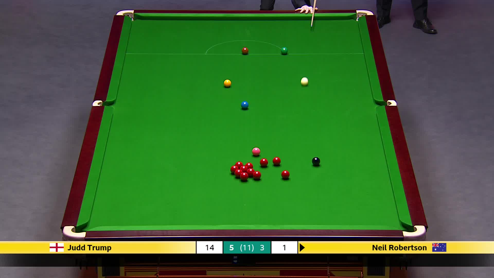 贾德·特鲁姆普VS尼尔·罗伯逊 2025斯诺克英国锦标赛正赛 第九局