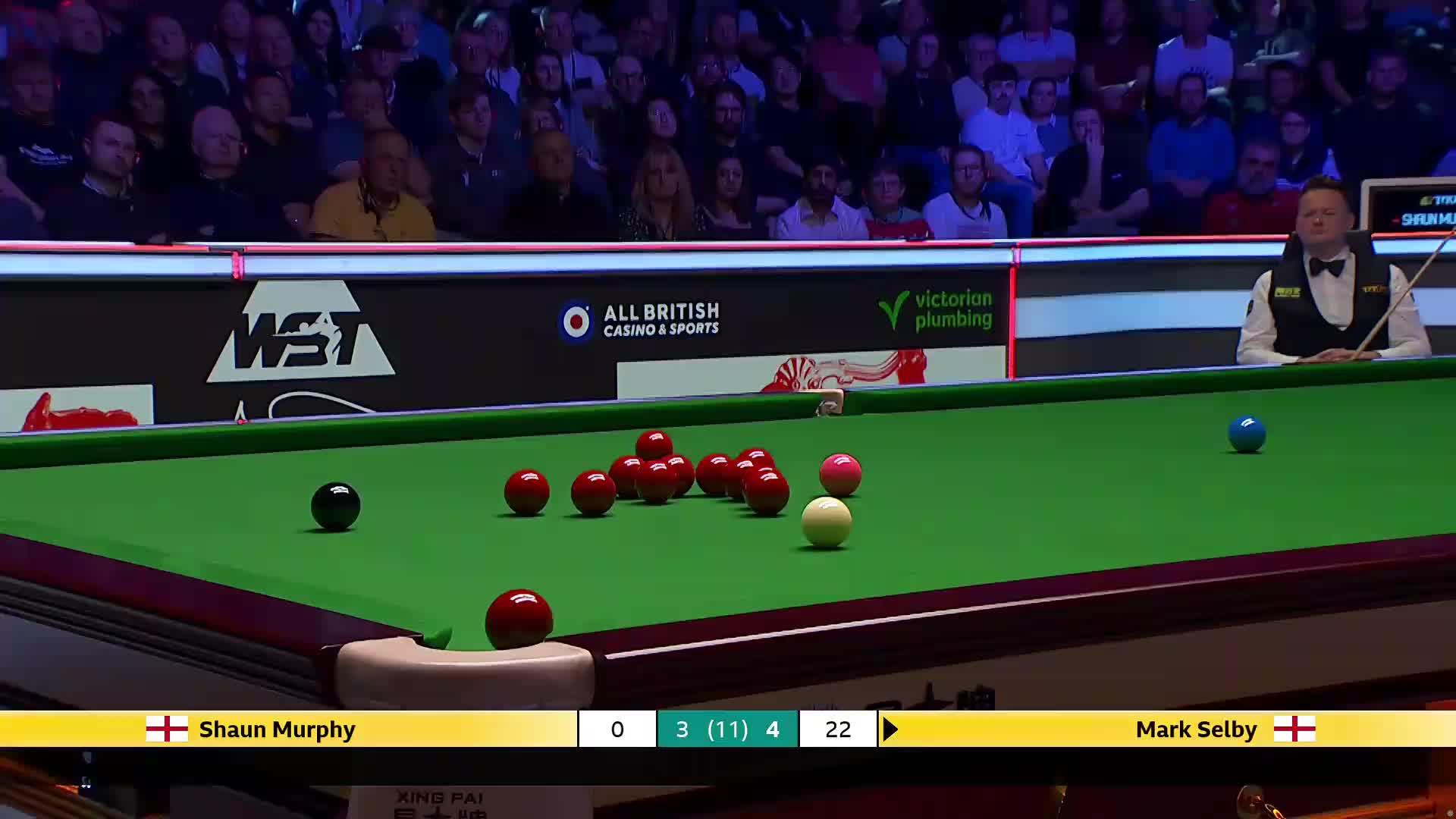 肖恩·墨菲VS马克·塞尔比 2025斯诺克英国锦标赛正赛 第八局