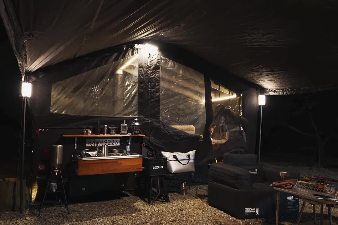 第6集：女人野外露营生活，搭建帐篷和房车露营地