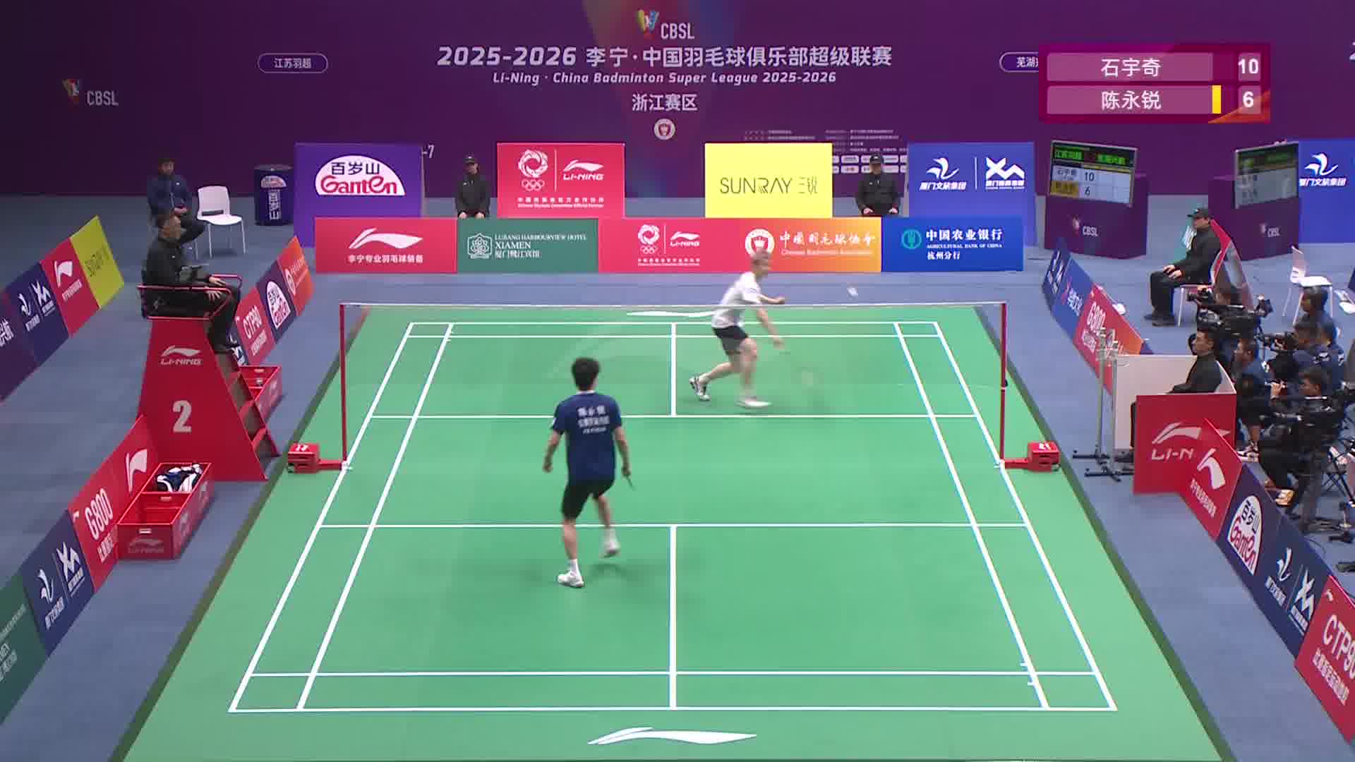 石宇奇频繁网前调动