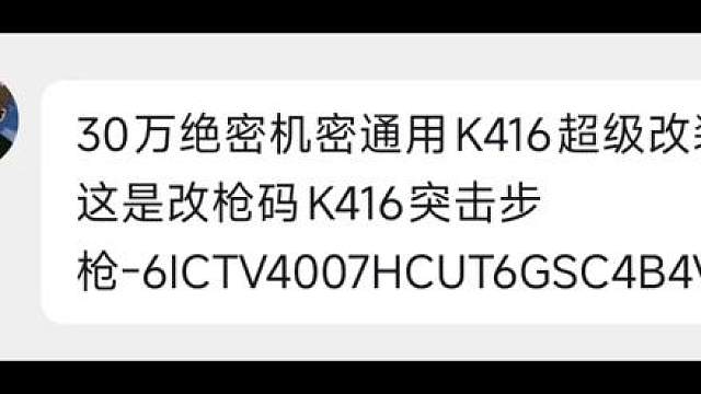30万K416绝密机密通用改装