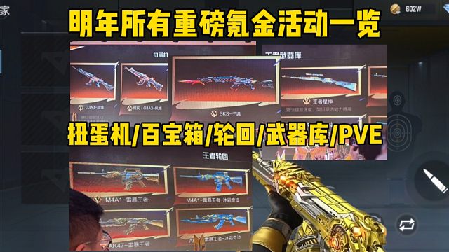 明年的重磅氪金活动，SKS典韦/G3A3凤雏/王者白虎星神