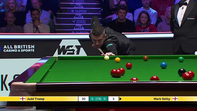 贾德·特鲁姆普VS马克·塞尔比  2025斯诺克英锦赛正赛  第一阶段 第一局