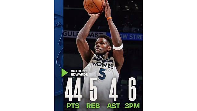 华子44分5板4助攻6三分 森林狼加时逆转鹈鹕