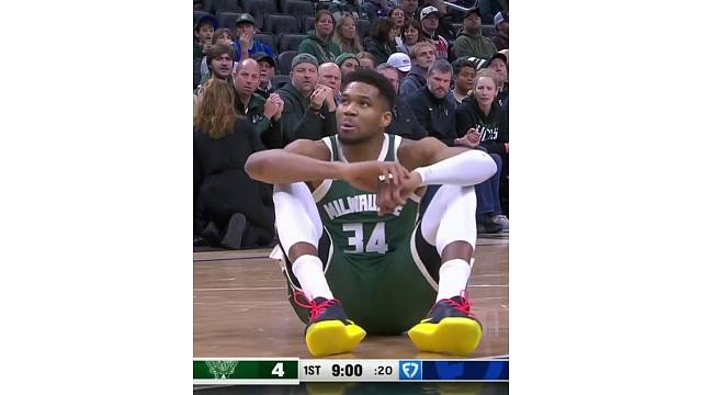 突发！字母哥对阵活塞时 无对抗右小腿拉伤