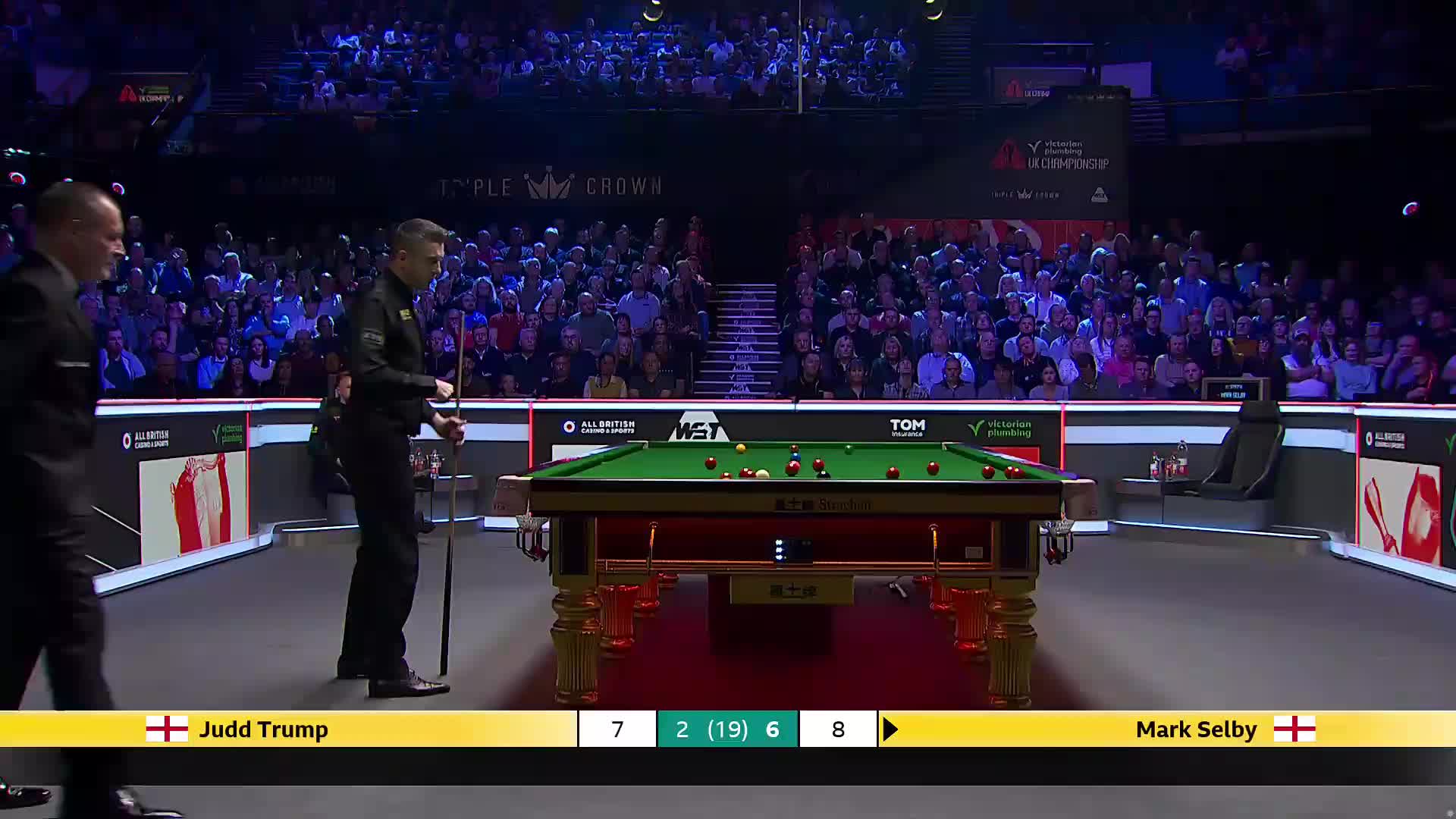 贾德·特鲁姆普VS马克·塞尔比  2025斯诺克英锦赛正赛 第二阶段  第一局