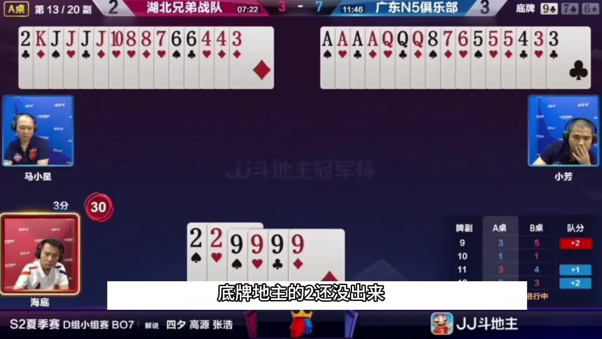 地主这牌对k回到对2