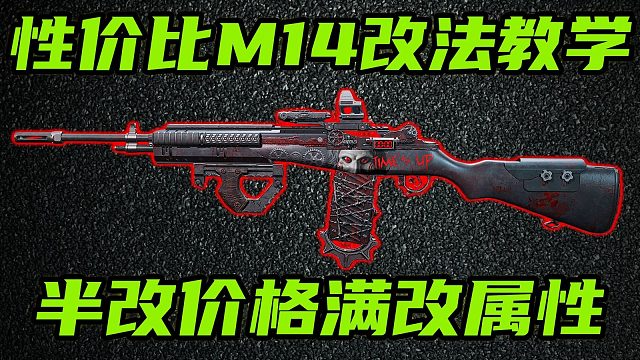 三角洲行动 最低40万，半改价格满改稳定！最纯粹的性价比M14改法教学！