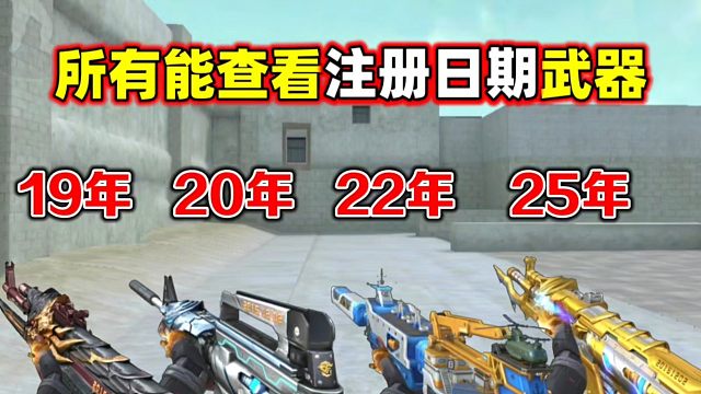所有能查看注册日期的武器，你们都凑齐了嘛？