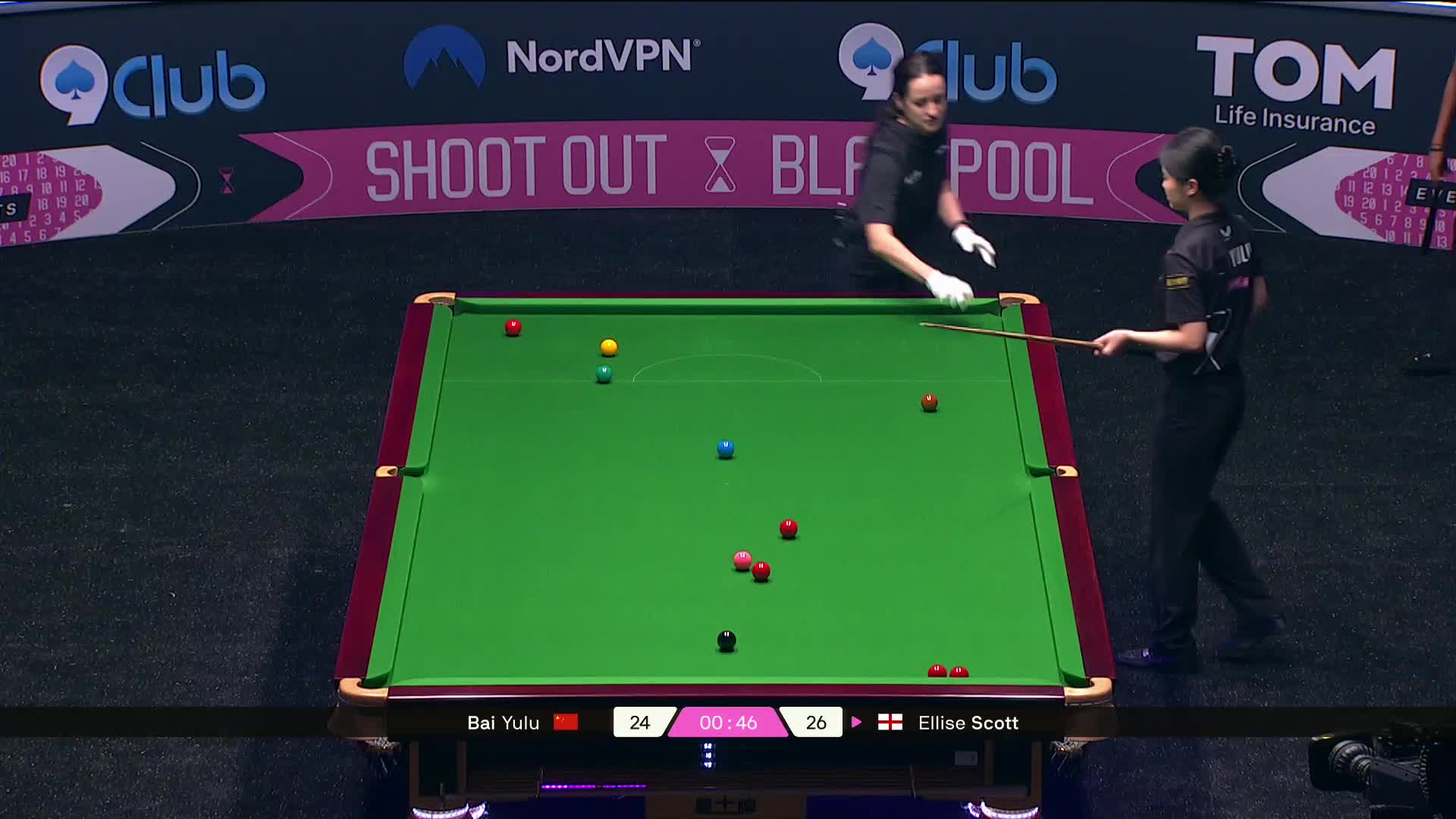 2025斯诺克单局限时赛  斯科特失误，白雨露逆转比分成功晋级