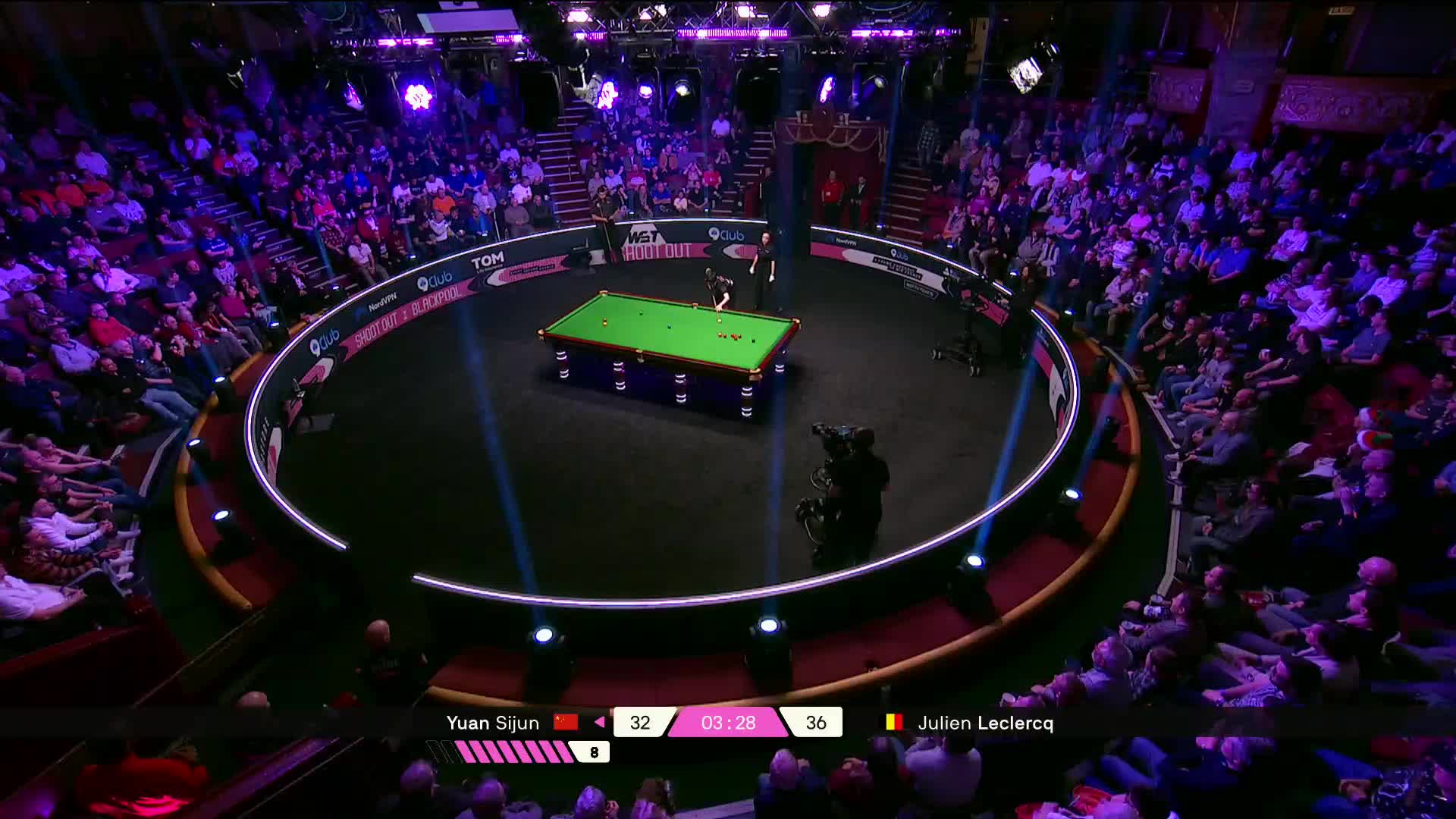 2025斯诺克单局限时赛  袁思俊单杆61分强势逆转比分