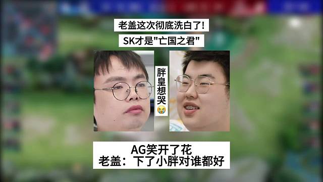 老盖这次彻底洗白了！SK才是“亡国之君”，AG笑开了花