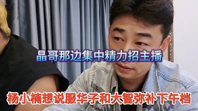 杨小楠想说服华子和大智补充下午开播档，晶哥那边集中精力招主播