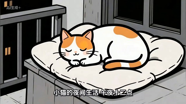 夜间的小猫