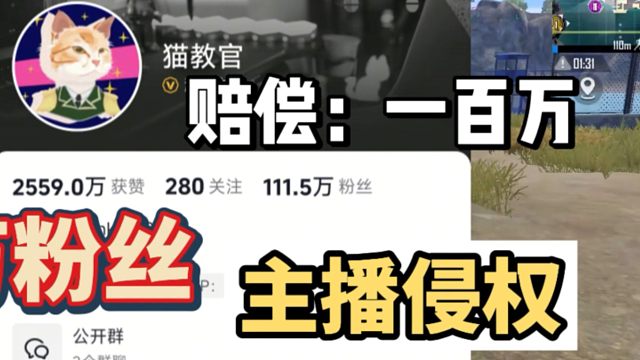 百万粉丝爆料主播猫教官，侵权和平精英被法院提起诉讼#和平精英违规打击 #和平精英HIT安全系统