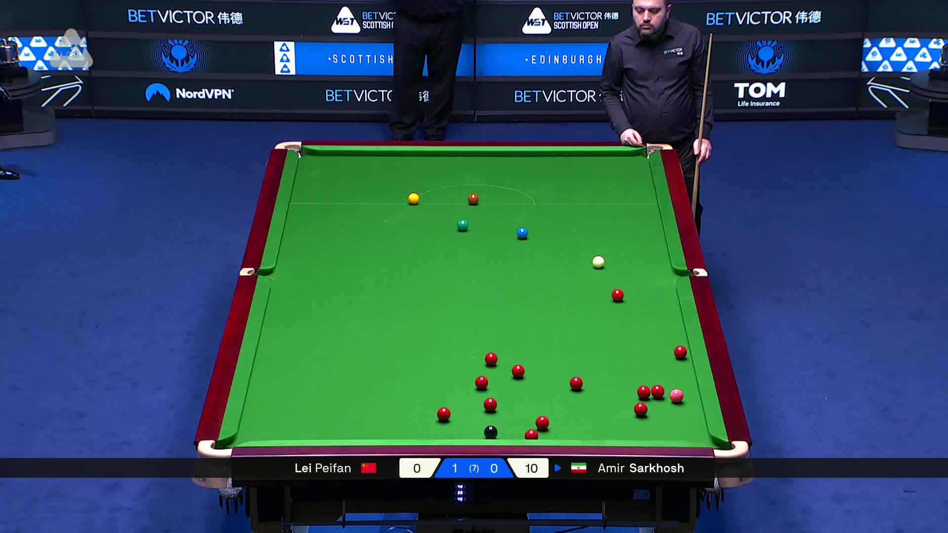 2025斯诺克苏格兰公开赛 雷佩凡 VS 阿米尔·萨克霍什 第二局