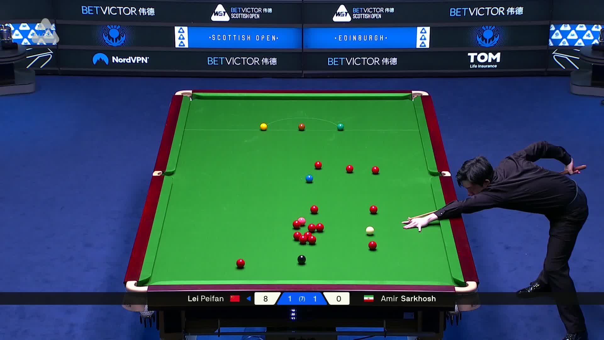 2025斯诺克苏格兰公开赛 雷佩凡 VS 阿米尔·萨克霍什 第三局