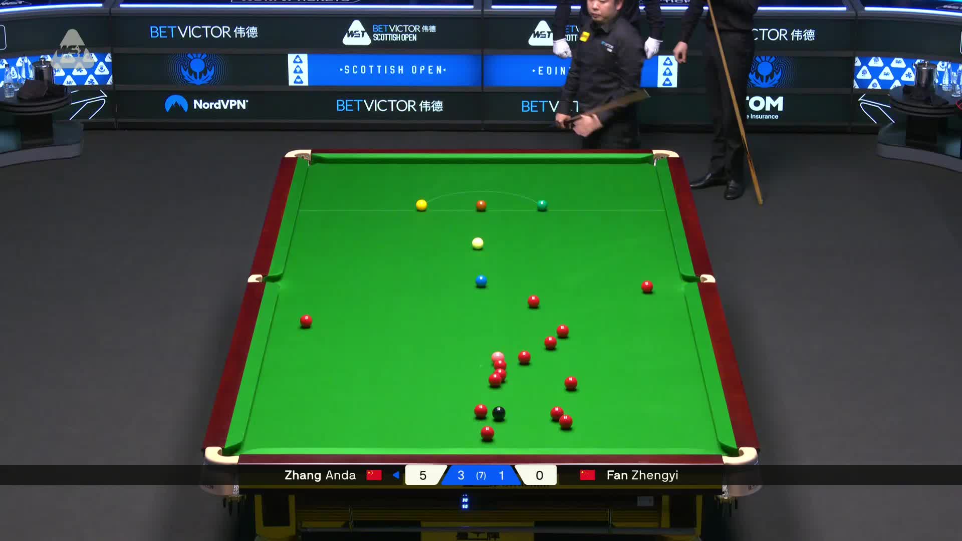 2025斯诺克苏格兰公开赛 张安达 VS 范争一 第五局