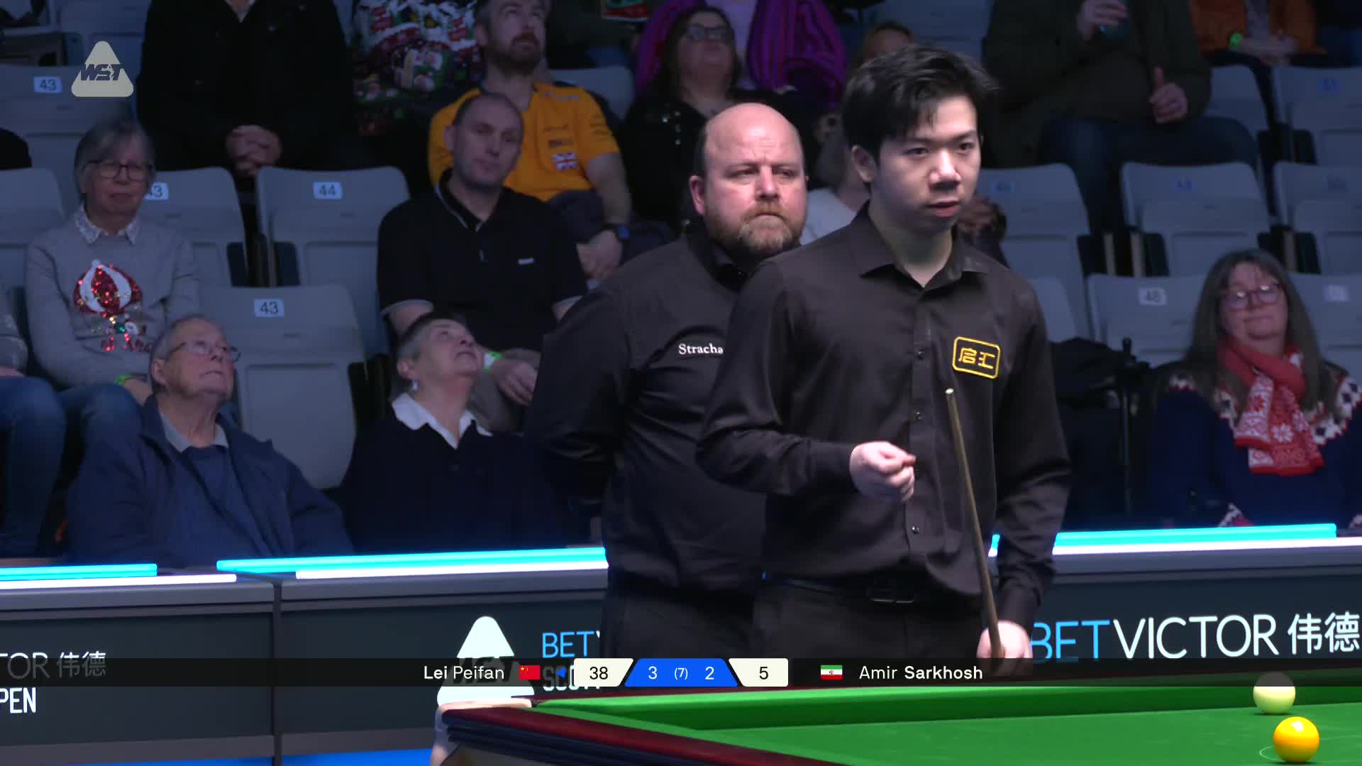 2025斯诺克苏格兰公开赛 雷佩凡 VS 阿米尔·萨克霍什 第六局