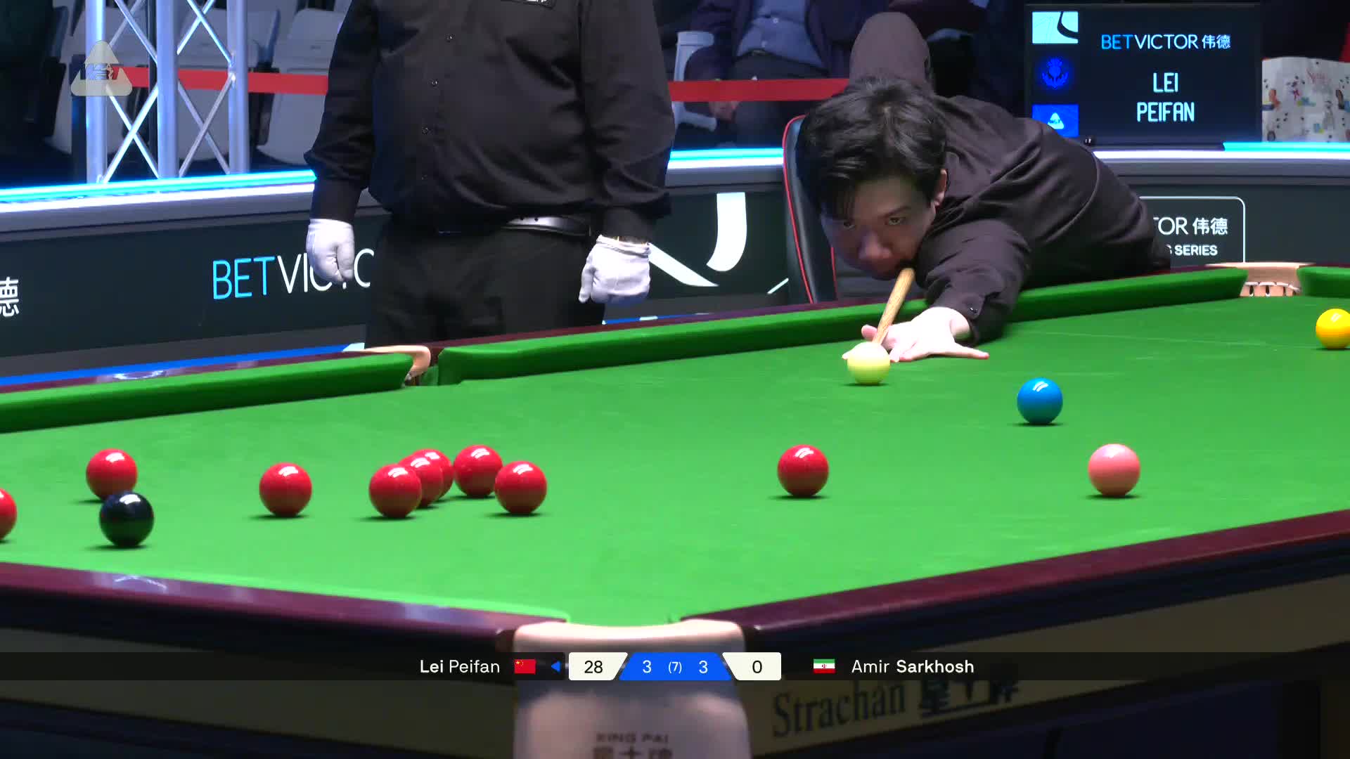 2025斯诺克苏格兰公开赛 雷佩凡 VS 阿米尔·萨克霍什 第七局