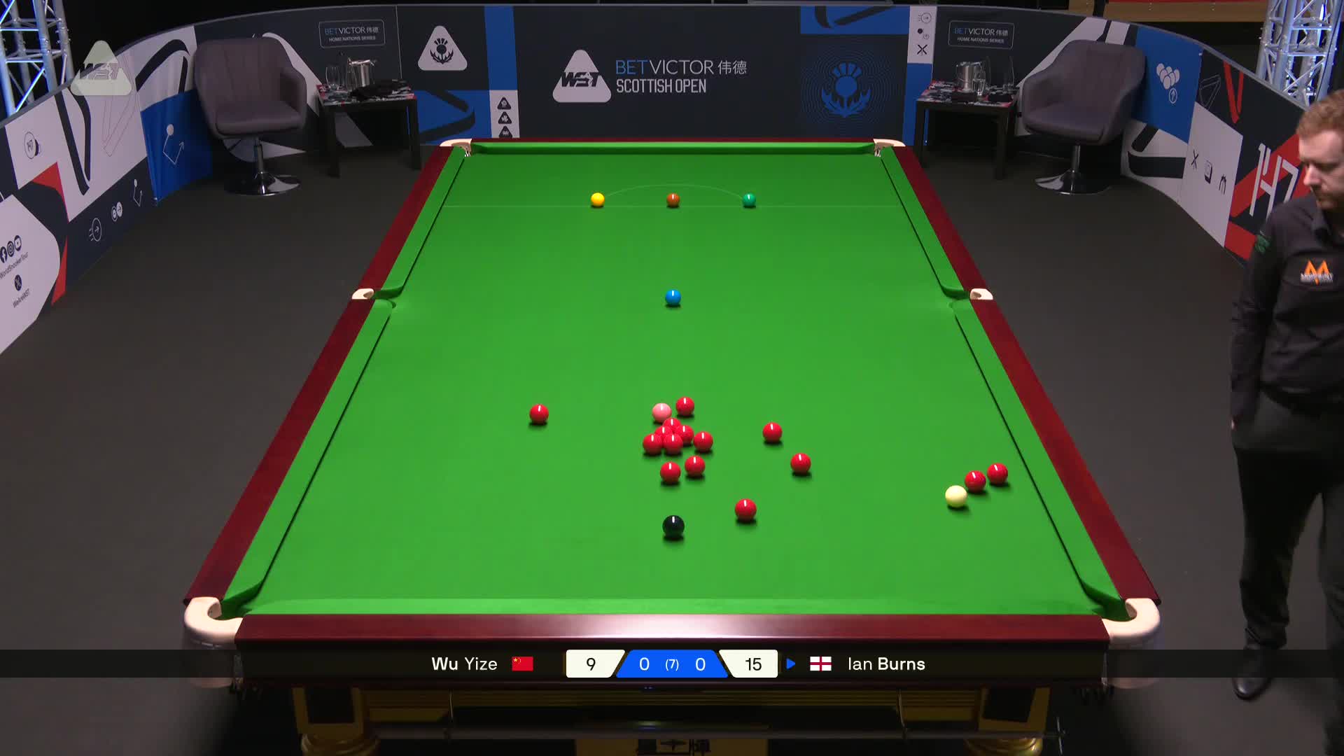 2025斯诺克苏格兰公开赛 袁思俊 VS 本·沃拉斯顿 第一局