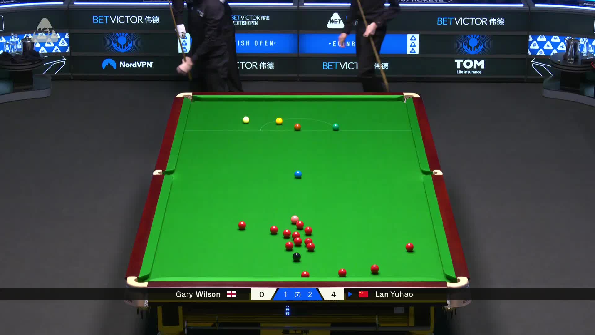 2025斯诺克苏格兰公开赛 加里·威尔逊 VS 蓝裕豪 第四局
