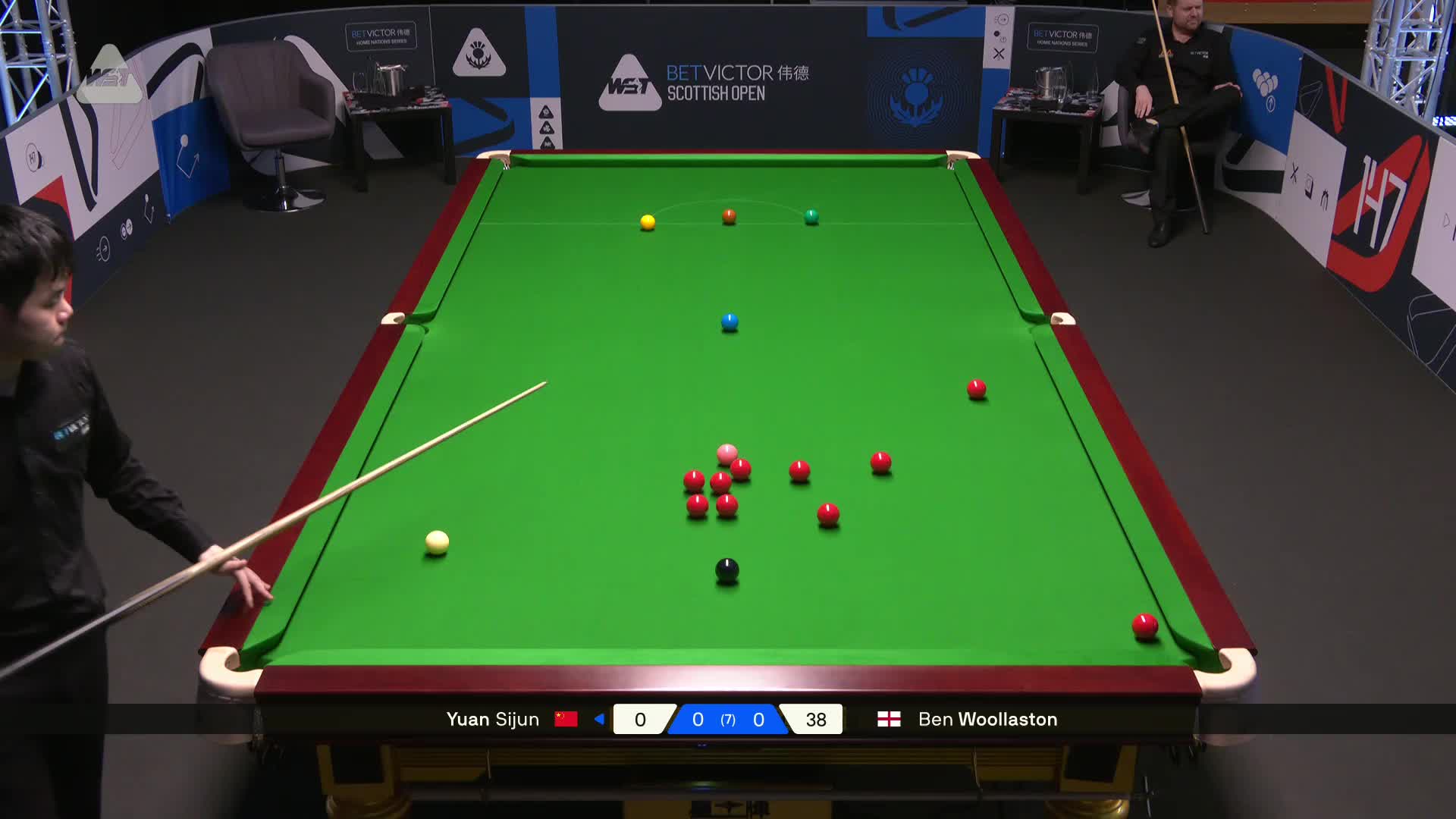 2025斯诺克苏格兰公开赛 袁思俊 VS 本·沃拉斯顿 第一局
