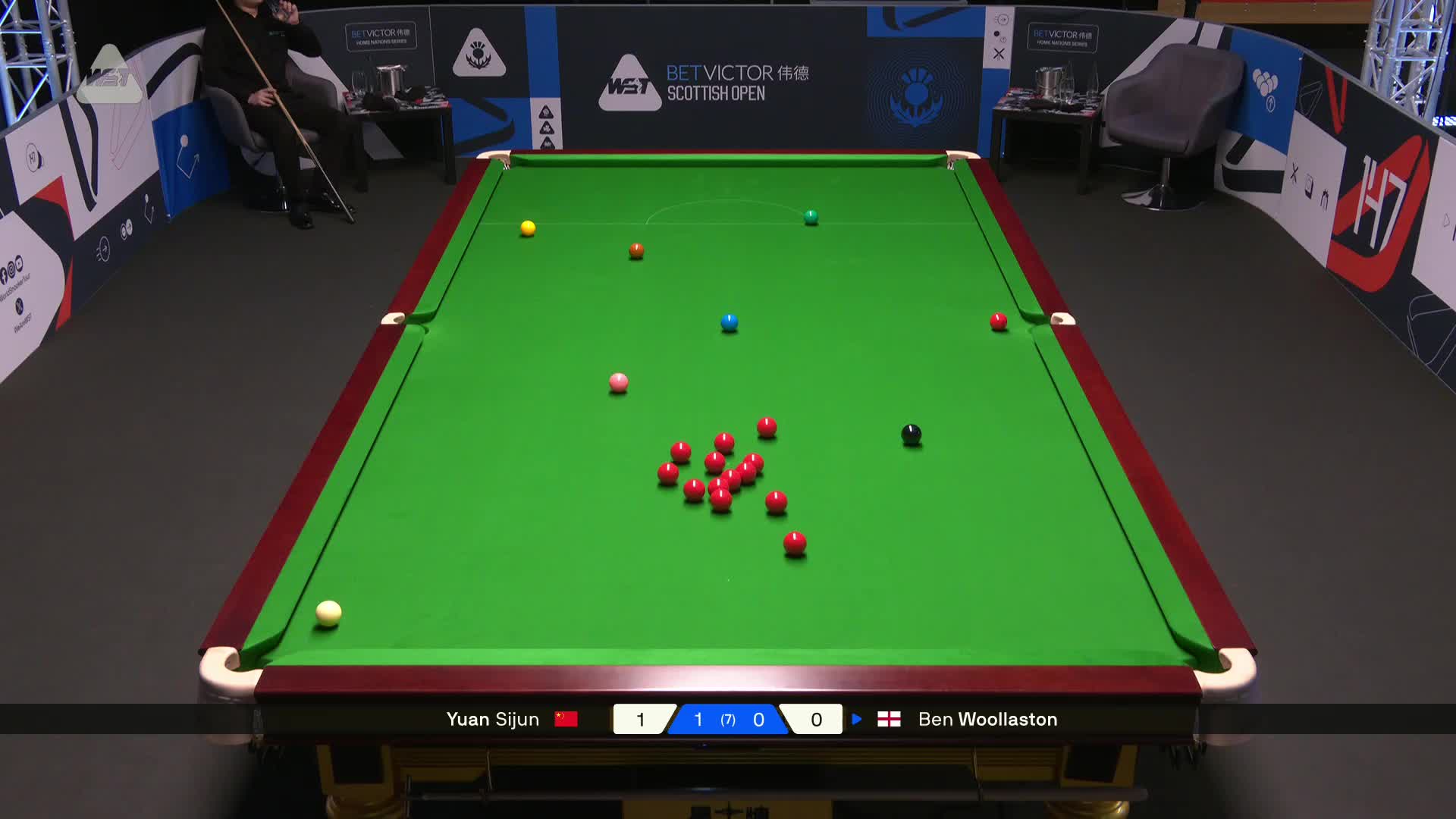 2025斯诺克苏格兰公开赛 袁思俊 VS 本·沃拉斯顿 第二局